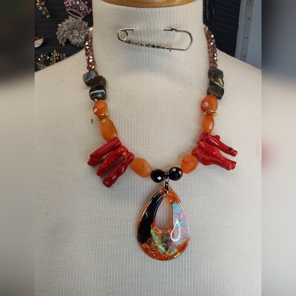 Elegant Multicolor Beaded Necklace Artisan Made